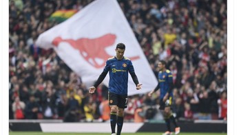 Ronaldo menyumbang 7 dari 10 gol dalam 10 pertandingan terakhir MU. Foto: Twitter