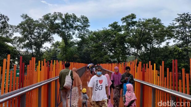 Pengunjung Tebet Echo Park (Dwi Rahmawati/detikcom)