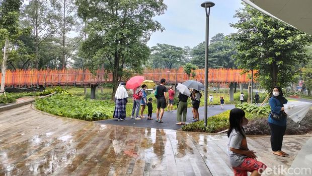Pengunjung Tebet Echo Park (Dwi Rahmawati/detikcom)