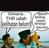 Disaat THR tak kunjung cair tapi cicilan hutang sudah menumpuk. Cuma bisa berdoa aja deh siapa tahu nanti dapat durian runtuh untuk melunasi hutang-hutang. Foto: Instagram