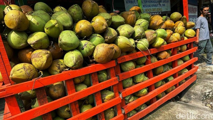 Air kelapa muda sudah menjadi minuman favorit berbuka puasa bagi masyarakat. Tak heran pedagang yang menjual kelapa muda di berbagai sudut wilayah laris manis.
