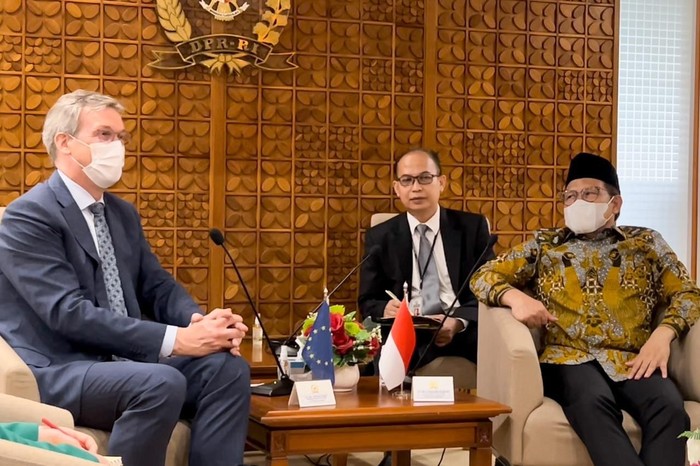 Ketua Umum Partai Kebangkitan Bangsa (PKB) Abdul Muhaimin Iskandar menerima kunjungan Duta Besar (Dubes) Uni Eropa Vincent.