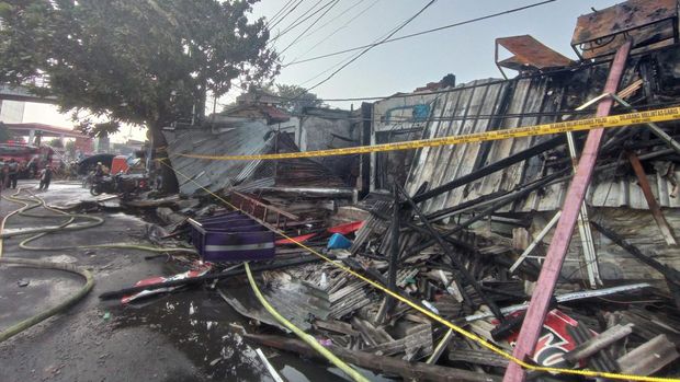 Kondisi Pasar Gembrong yang ludes terbakar (Wilda-detikcom)
