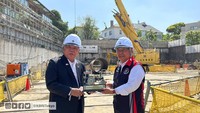 Dijadwalkan keseluruhan pembangunan yang dibangun sejak April 2021 lalu dijadwalkan dapat selesai pada November 2023. Selama berlangsungnya pembangunan, aktifitas KBRI Tokyo menempati kantor sementara di kawasan Yotsuya, Shinjuku, Tokyo.Foto: Dok. KBRI Tokyo