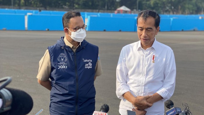 Momen Jokowi Tinjau Sirkuit Formula E