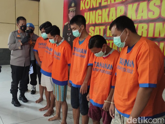 Para pelaku pemerkosaan di Sidoarjo