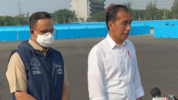 Presiden Jokowi dan Gubernur DKI Jakarta Anies Baswedan