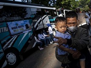 Rombongan Mudik Gratis Polri Diberangkatkan ke Jateng hingga Jatim
