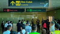 Yogyakarta International Airport (YIA) menggelar simulasi pergerakan penumpang mancanegara menjelang dibukanya penerbangan internasional di bandara itu, Selasa (26/4/2022).