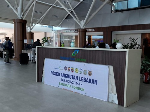 Layanan Posko Lebaran 2022 di Bandara Lombok