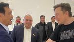 Intip Lagi Momen Pertemuan Luhut & Elon Musk: Jas vs Kaus Oblong