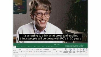 Excel sudah lebih dari 30 tahun masih digunakan. Foto: Instagram/excelhumor.xlsx