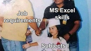 Syarat masuk kerja.Foto: Instagram/excelhumor.xlsx