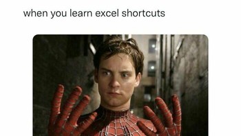Ketika belajar shortcut Excel.  oto: Instagram/excelhumor.xlsx