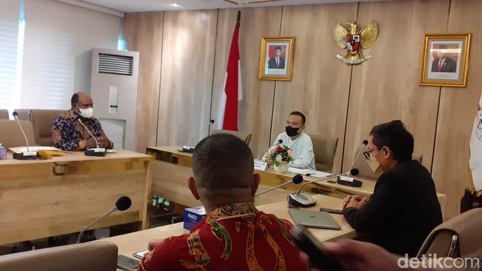 MRP bertemu pimpinan DPR Sufmi Dasco Ahmad (Firda Cynthia Anggrainy/detikcom).