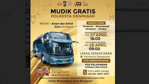 mudik gratis polresta denpasar