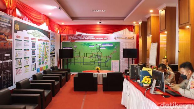 Nyamannya posko mudik di Gedung Joeang Sukabumi.