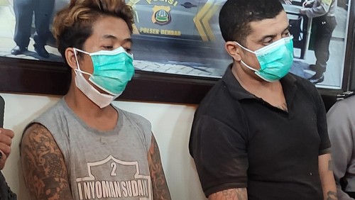 Dua pelaku pembacokan sadis di Padangsambian, Denpasar Barat usai ditangkap polisi.