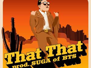Cuplikan Aksi PSY ft Suga BTS di MV That That