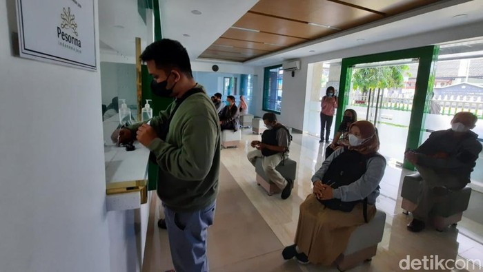 Suasana di Kantor Unit Pegadaian Wonosari, Kapanewon Wonosari, Kabupaten Gunungkidul, Selasa (26/4/2022).