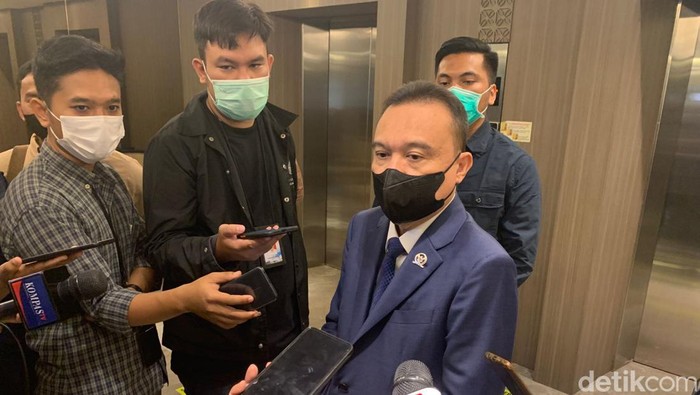 Wakil Ketua DPR RI Sufmi Dasco Ahmad menerima courtesy call (kunjungan kehormatan) delegasi Kedutaan Besar Kroasia yang dipimpin Duta Besar Kroasia untuk RI (Firda Cynthia Anggrainy/detikcom).