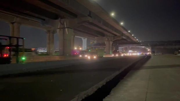 Dirlantas Polda Metro Jaya Kombes Sambodo Purnomo Yogo mengecek kondisi mudik di tol Cikampek