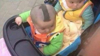 Gemasnya, orangtuanya pasti sengaja cukur rambut anak mereka. Foto: Boredpanda