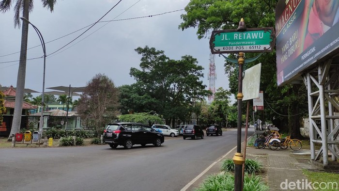 Jalan Retawu yang disebut sebagai lokasi kejadian.