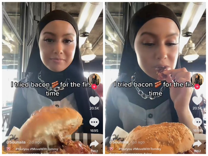Wanita Muslim Ini Nekat Cicip Bacon Babi, Begini Komentarnya