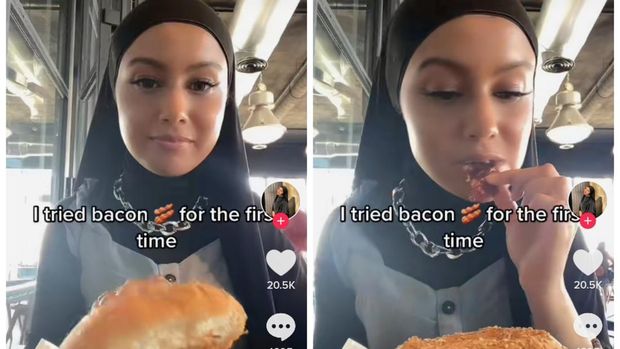 Wanita Muslim Ini Nekat Cicip Bacon Babi, Begini Komentarnya