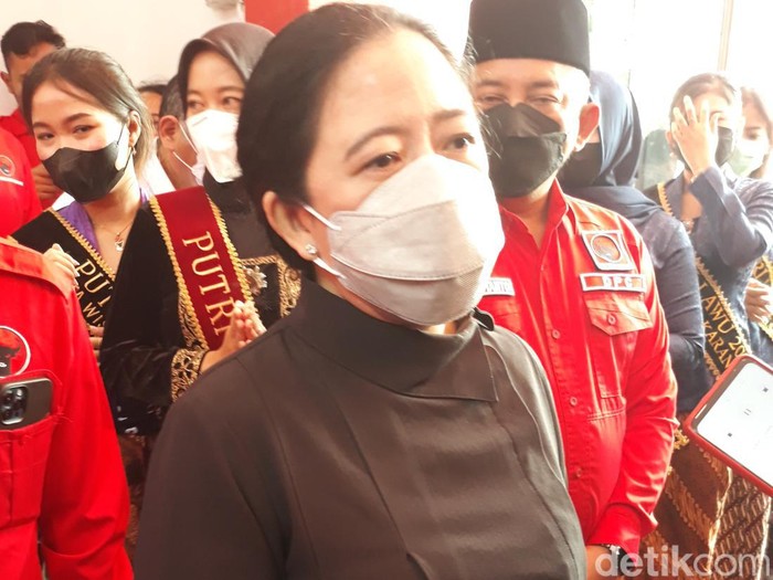 Puan Maharani di Karanganyar, Rabu (27/4/2022).