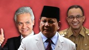 Survei Median: Elektabilitas Prabowo Tertinggi, Anies vs Ganjar Beda 0,1%
