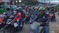 Kendaraan didominasi oleh pemudik bermotor.