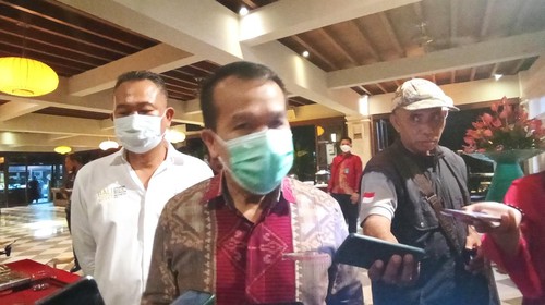 Kakanwil Kemenkumham Bali Jamaruli Manihuruk saat ditemui jurnalis usai acara silaturahmi dengan perwakilan negara asing di Bali, Kamis (28/4/2022).