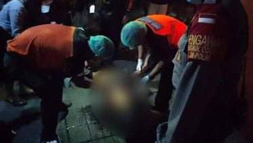 Korban penusukan di Kelurahan Panjer, Denpasar.