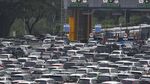 Foto Udara Macet Panjang Pemudik di Tol Cikampek-Cipali Pagi Ini