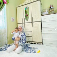 Bintang FTV Winda Khair pun memiliki suami yang anggota TNI. Warna kalem menjadi pilihan untuk kamar anaknya.  (Foto: Instagram)