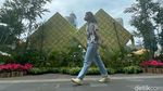 Sambut Lebaran, Ketupat Raksasa dari Styrofoam Mejeng di Bundaran HI