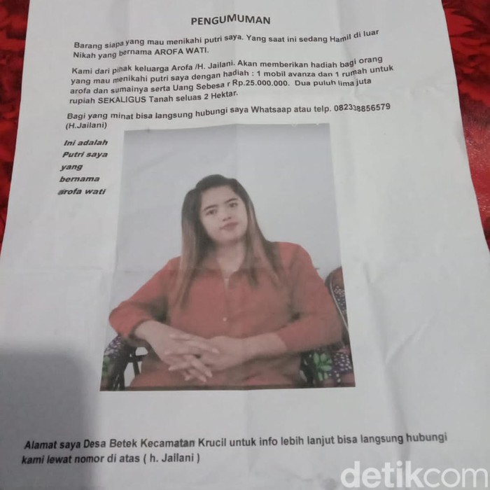 Selebaran cari jodoh di Probolinggo