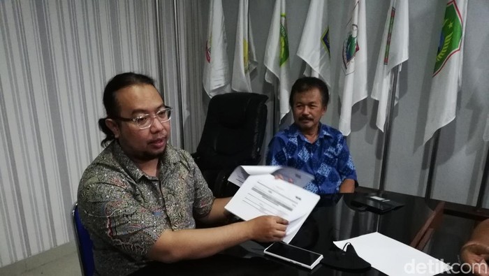 Wasekjen NPC Rima Ferdianto saat jumpa pers di kantor NPC, Kamis (28/4/2022).