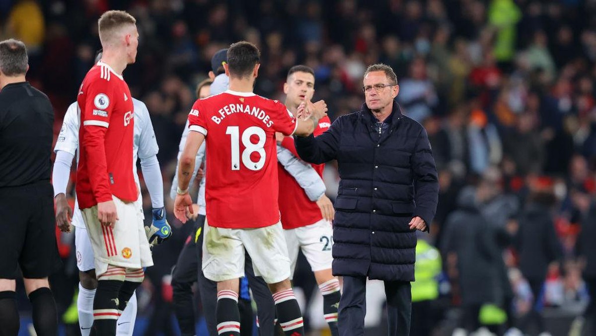 Ralf Rangnick menuntut Manchester United membangun sebuah tim. (Foto: Getty Images/Alex Livesey)
