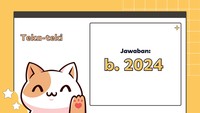 Jawabannya adalah yang b karena ada angka dua nol dan dua empat yaitu 2024. (Foto: DetikHealth)