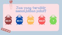 Jam kelima menunjukkan pukul berapa? Coba kamu lihat jam dan menit sebelumnya! (Foto: DetikHealth)