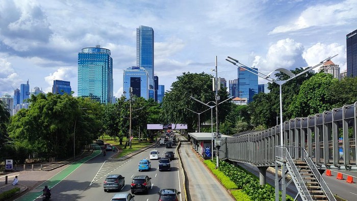 Jalanan sepi di Jakarta (Nahda Rizky/detikcom)