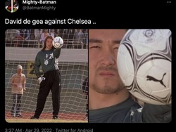 Adegan film komedi Shaolin Soccer pun dicomot jadi meme tangguhnya De Gea. Foto: dok. Twitter