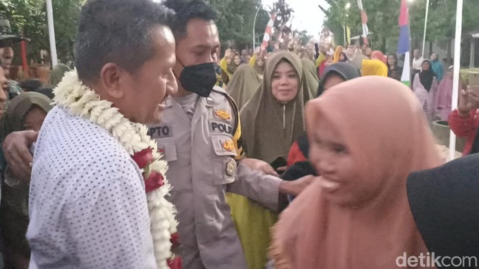 Pengusaha asal Grobogan, Joko Suranto, saat mudik ke kampung halaman di Desa Jetis, Kecamatan Karangrayung, Jumat (29/4/2022).