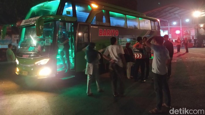 Rombongan bus mudik gratis asal Bogor tiba di Magelang, Kamis (28/4/2022) malam.