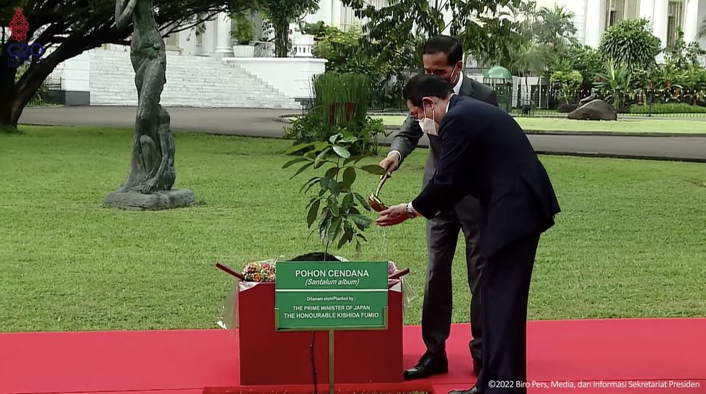Upacara Penyambutan Kunjungan Resmi Perdana Menteri Jepang, Istana Bogor, 29 April 2022