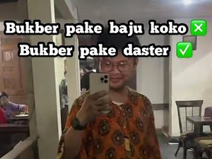 Ngakak! Begini Kelakuan Bapak-bapak Saat Bukber Pakai Daster Istri