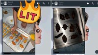 Ceritanya ingin membuat kue yang lucu dengan berbagai warna-warni yang menarik. Tidak disangka terlalu lama dipanggang dalam oven semuanya berubah menjadi satu warna setelah gosong dan menghitam. Foto: Twitter/skipajala